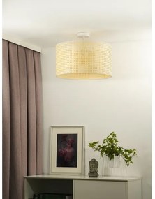 Duolla - Felületre szerelhető csillár ROLLER RATTAN 1xE27/15W/230V átm. 45 cm bézs