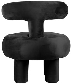 Fekete bársony fotel Abrazo – Leitmotiv