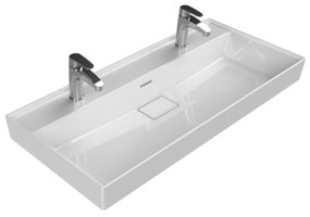 TMP LUX 100D fali fürdőszobabútor - CeraStyle SHARP 37600 DUPLA csaplyukas mosdóval - 100 x 48 cm