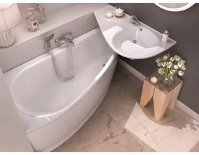 Ravak CT01000000 - Sarokkád AVOCADO 150x75 cm akril/fehér