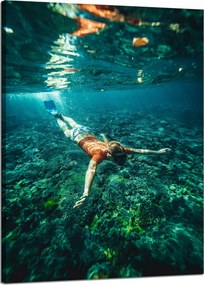 Vászonkép Emberek Búvár az óceánban 50x70 cm