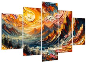 Kép - Hegyek, melyeket napfény ölel (150x105 cm)