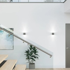 Sötétszürke fali lámpa ø 10 cm Roda – Sollux