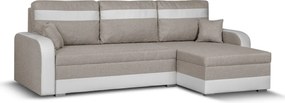 KONRAD Kinyitható sarokkanapé Bézs/fehér