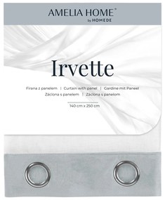 AmeliaHome Irvette Eyelets függöny, ezüst, 140 x 250 cm