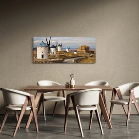 Kép - Consuegra szélmalmai, Spanyolország (120x50 cm)