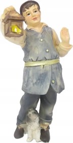 Betlehem figura 'a ház tulajdonosa kutyával' 12cm magas figurákhoz