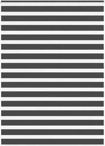vidaXL zebrafüggönnyel fekete szövetszélesség 160,9 cm poliészter