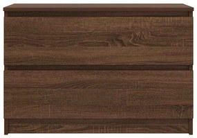 barna tölgyszínű szerelt fa TV-szekrény 80x35x54 cm