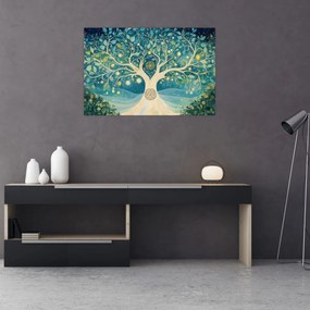 Kép – Mágikus fa spirálokkal (90x60 cm)