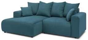 Kék bársony sarokkanapé Enjoy – Bobochic Paris