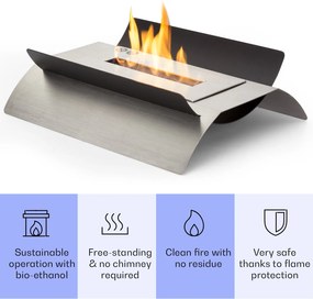 Klarstein Phantasma Graca, etanol kandalló, füst- és szagmentes