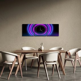 A színes körök képe (órával) (90x30 cm)