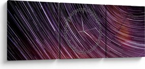 Homályos csillagok képe az égen (órával) (90x30 cm)