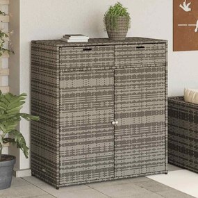 vidaXL szürke polyrattan kerti tárolószekrény 105 x 55 x 113 cm