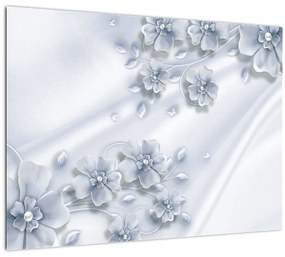Kép - Virágos dizájn (üvegen) (70x50 cm)