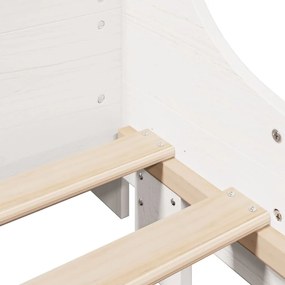 fehér tömör fa könyvespolcos ágy matrac nélkül 90 x 190 cm