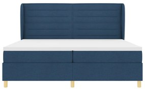 Boxspring Ágy Matracra Kék 200x200 cm Szövet