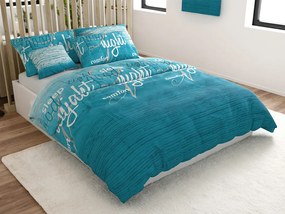 BLUE DREAM türkiz pamut ágyneműhuzat Ágyneműhuzat mérete: 70 x 90 cm | 140 x 200 cm