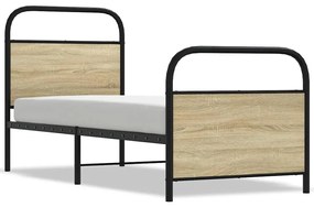 vidaXL ágykeret matrac nélkül 80x200 cm sonoma tölgyfa műfa