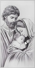 Gravírozás Vászonkép Szent Család 9 x 18 cm Fára festett Esküvő Évforduló