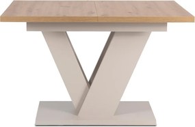 Modern bővíthető étkezőasztal CLARK 120–160 cm artisan tölgy kasmír