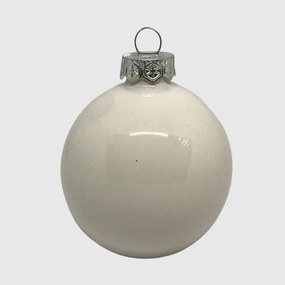 Fekete-fehér-réz karácsonyi üveggömb szett, 6 cm, 12 db