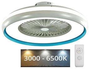 V-Tac LED Mennyezeti lámpa ventilátorral LED/45W/230V 3000/4000/6500K kék VT1376