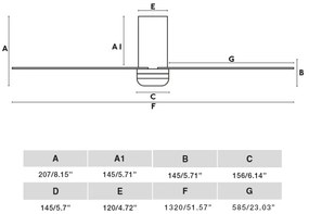 FARO 33831WT - Mennyezeti ventilátor PUNT TUB M barna/fekete átm. 132 cm WT + távirányító