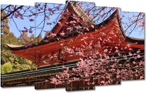 Festmények 100x60 Japán templom