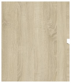sonoma tölgy színű szerelt fa mosdószekrény 90 x 38,5 x 45 cm