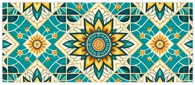 Kép - Türkiz minta (120x50 cm)