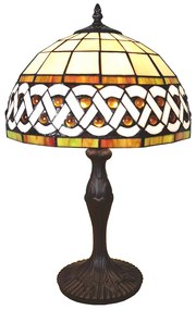 Tiffany asztali lámpa Fehér Ø 31x43 cm