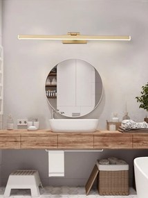 Toolight Szerszámlámpa, LED fürdőszoba fali lámpa a tükör felett 80cm 16W 4000K APP835-1W, arany, OSW-07013