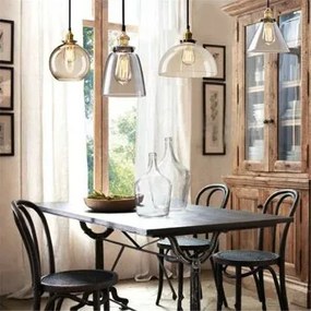 Szerszámlámpa - Verto C függőüveg mennyezeti lámpa, átlátszó üveg, OSW-00138