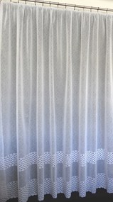 Mg Függöny jacquard 638/48 Fehér 300X250 szalaggal