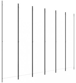 6 paneles fehér szövet térelválasztó 250 x 220 cm