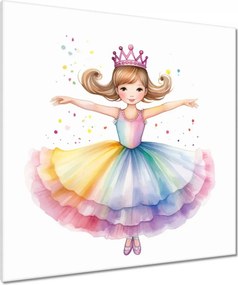 Vászonkép 80x80 Csinos hercegnő színes ruhában