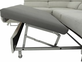 Ülőgarnitúra tárolóhellyel, világosszürke, szövet, balos, BUTON R