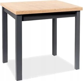 Konyhaasztal Adam tölgy artisan/fekete 90x65cm étkező Sig