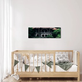 A japán nemzeti kert képe (órával) (90x30 cm)