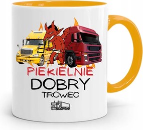 Kamionsofőrnek Tira Sárga Ajándék Bögre fényképes nyomattal