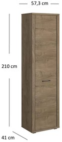 Polcos szekrény Clinecas (lefkas tölgy). 1116791
