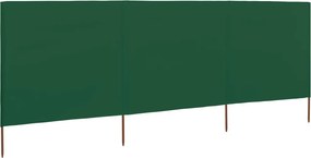 vidaXL zöld szövet 3-paneles szélellenző 400 x 120 cm