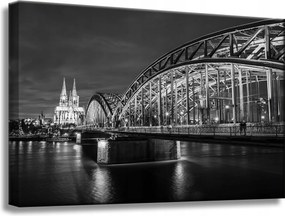 Vászonkép Németország Híd fekete-fehér 60X40