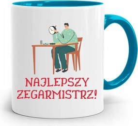 Kék Bögre Óramesternek A Legjobb Ajándék fényképes nyomtatással