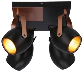 spotlámpa ANICA 4xE14/40W/230V fekete/réz