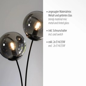 Paul Neuhaus modern asztali lámpa big widow fekete pln14605-18