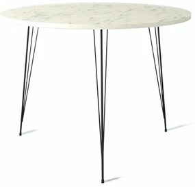 Étkezőasztal SANDALF 75x90 cm fehér/fekete