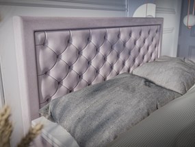 Egyszemélyes ágy Boxspring 120 cm Lavande (levendula) (matraccal és tárolóhellyel). Akció -16%. 1043405